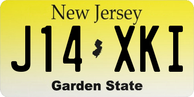 NJ license plate J14XKI