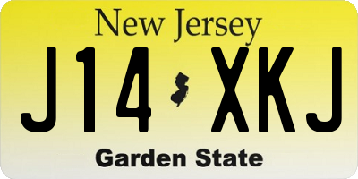 NJ license plate J14XKJ