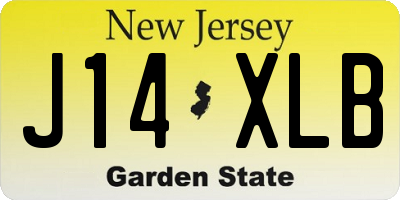 NJ license plate J14XLB