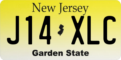 NJ license plate J14XLC