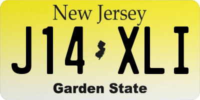 NJ license plate J14XLI