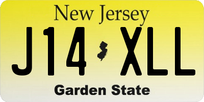 NJ license plate J14XLL