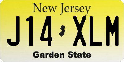 NJ license plate J14XLM