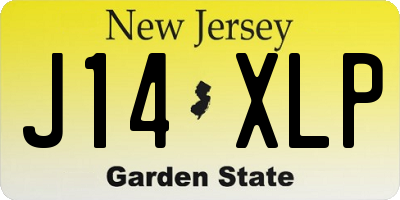NJ license plate J14XLP