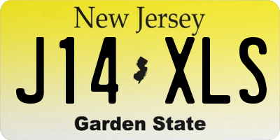 NJ license plate J14XLS