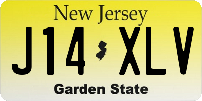 NJ license plate J14XLV