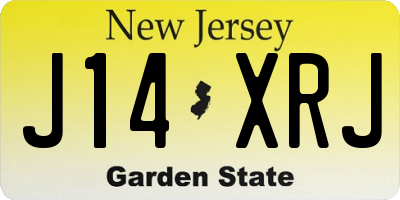 NJ license plate J14XRJ
