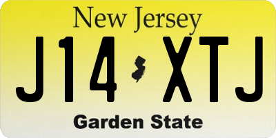NJ license plate J14XTJ