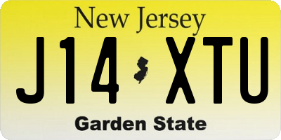 NJ license plate J14XTU