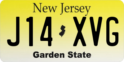 NJ license plate J14XVG