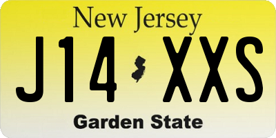 NJ license plate J14XXS