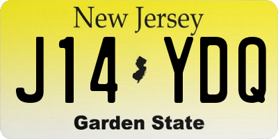 NJ license plate J14YDQ