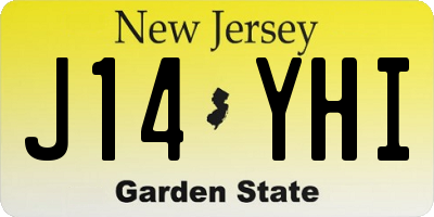 NJ license plate J14YHI