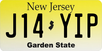 NJ license plate J14YIP