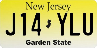NJ license plate J14YLU
