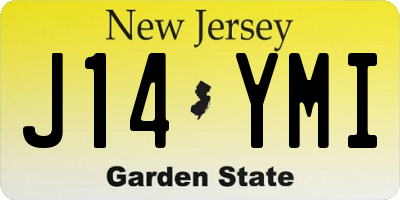 NJ license plate J14YMI
