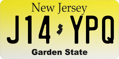 NJ license plate J14YPQ