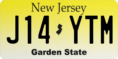 NJ license plate J14YTM