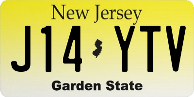 NJ license plate J14YTV