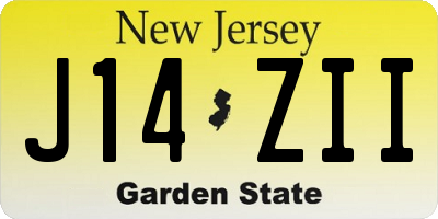 NJ license plate J14ZII