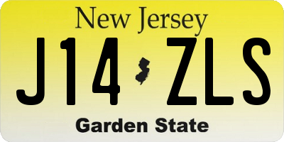 NJ license plate J14ZLS