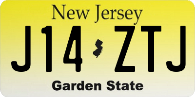 NJ license plate J14ZTJ