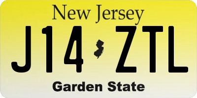 NJ license plate J14ZTL