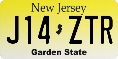 NJ license plate J14ZTR