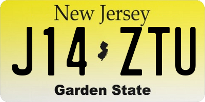 NJ license plate J14ZTU