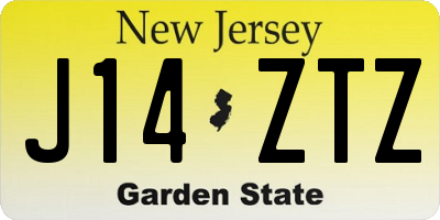 NJ license plate J14ZTZ