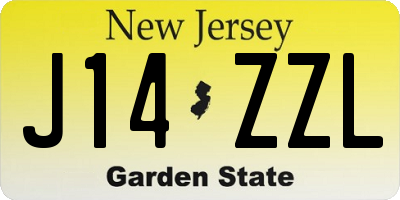 NJ license plate J14ZZL