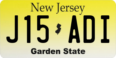 NJ license plate J15ADI
