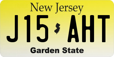 NJ license plate J15AHT