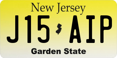 NJ license plate J15AIP