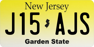 NJ license plate J15AJS