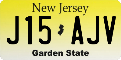 NJ license plate J15AJV
