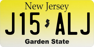 NJ license plate J15ALJ