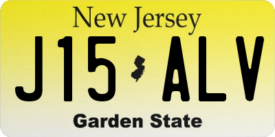 NJ license plate J15ALV