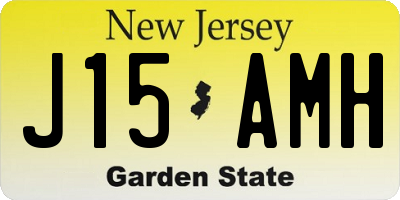 NJ license plate J15AMH