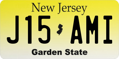 NJ license plate J15AMI