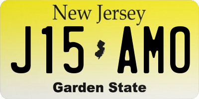 NJ license plate J15AMO