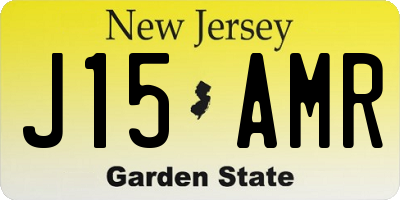 NJ license plate J15AMR