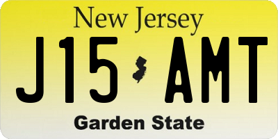 NJ license plate J15AMT