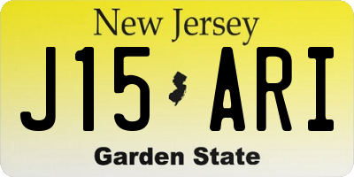 NJ license plate J15ARI
