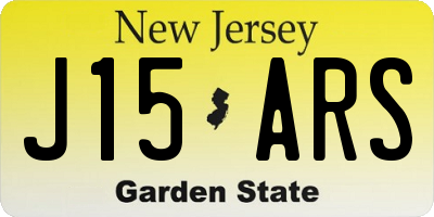 NJ license plate J15ARS