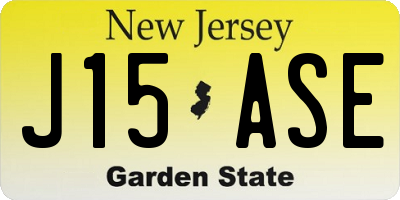 NJ license plate J15ASE