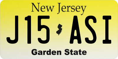 NJ license plate J15ASI