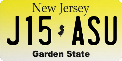 NJ license plate J15ASU