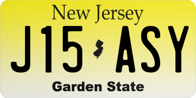 NJ license plate J15ASY