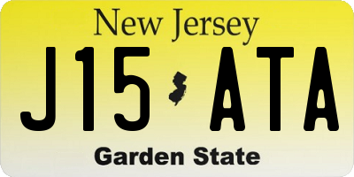 NJ license plate J15ATA